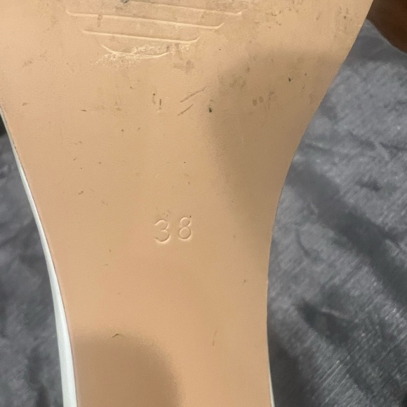 Elegant White Beaded Women's Heels - Picture 9 of 10